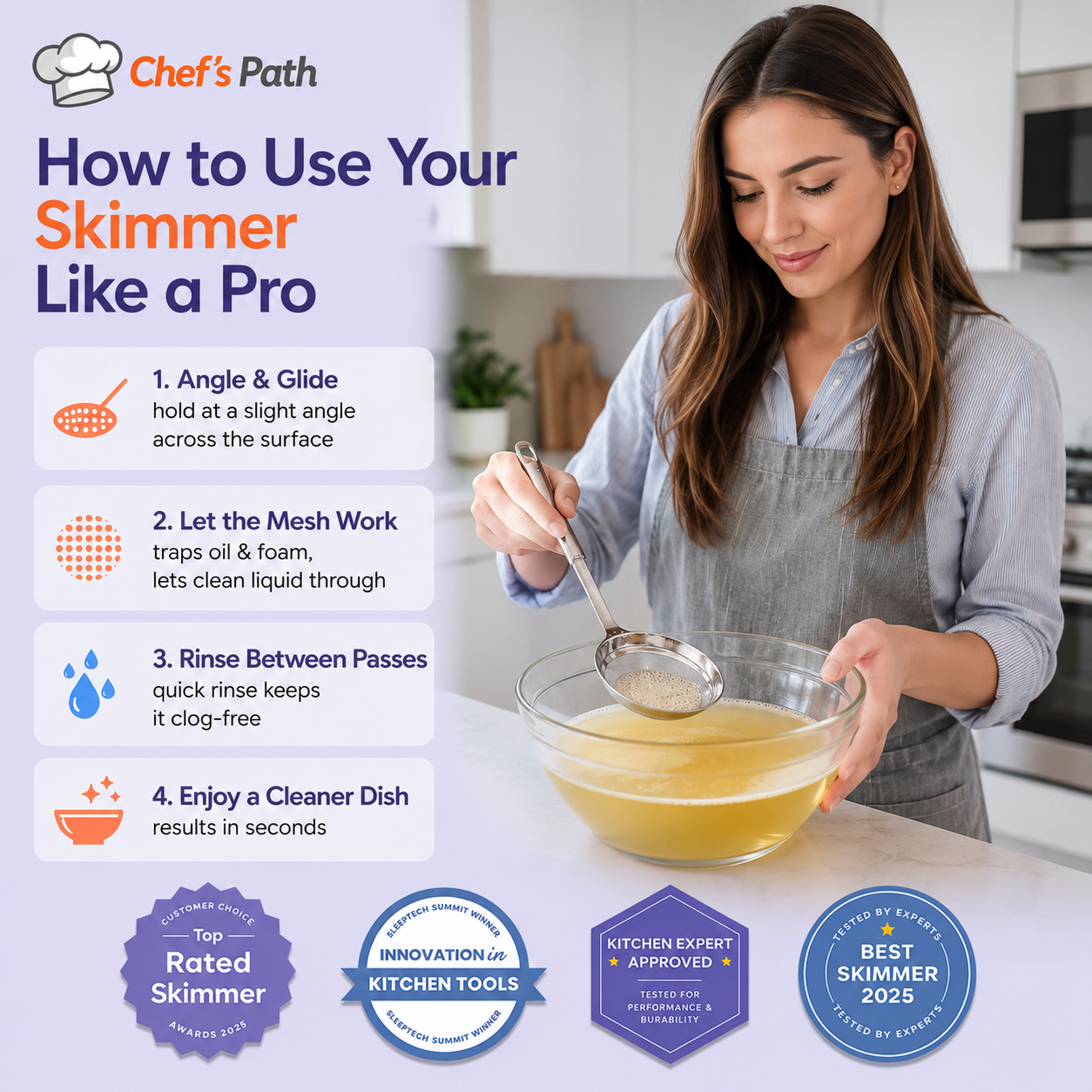Chef's Path Oil Skimmer Spoon