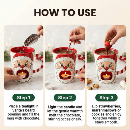 Santa Claus Chocolate Fondue Mug